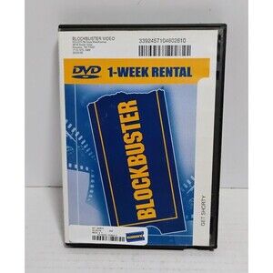 AUTHENTIC BLOCKBUSTER DVD RENTAL CASE & MOVIE FOR GET SHORTY JOHN TRAVOLTA